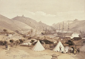 Balaklava mit Blick auf das Meer, 1855